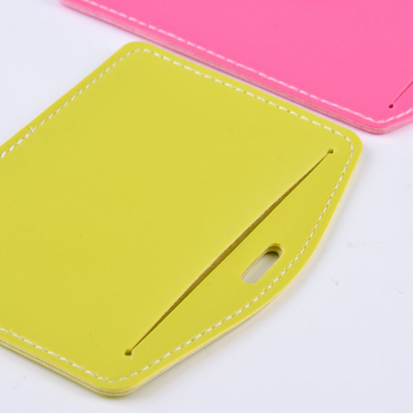 仿皮單層透明識別證皮套