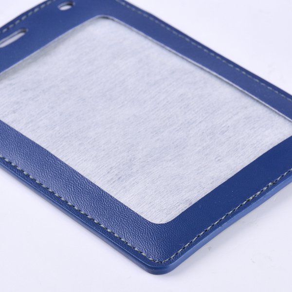 仿皮雙層透明識別證皮套豎式