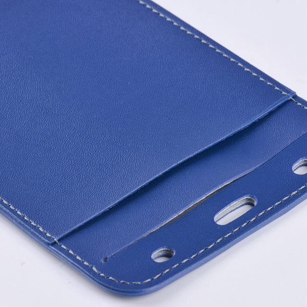 仿皮雙層透明識別證皮套豎式