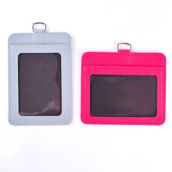 仿皮雙層高檔皮質識別證皮套