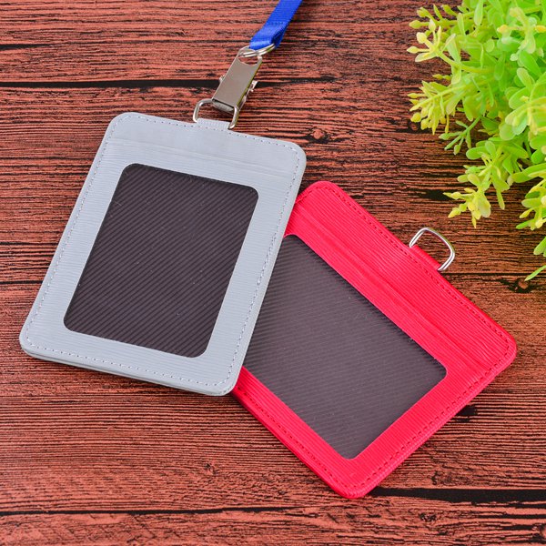 仿皮雙層高檔皮質識別證皮套