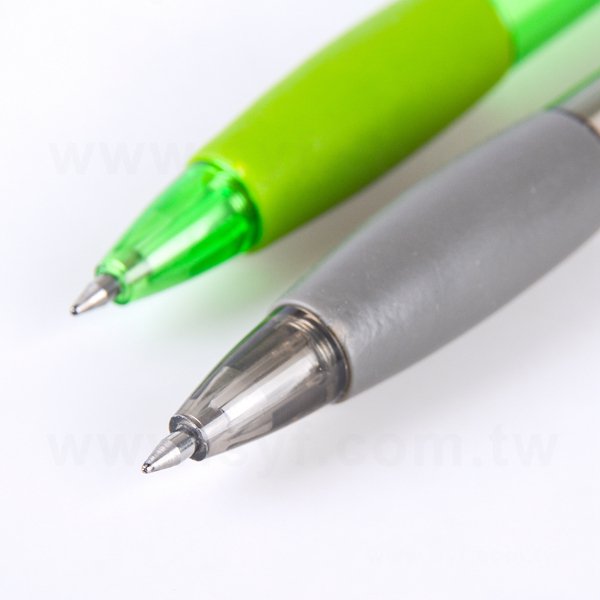 廣告筆-造型防滑白透明桿單色原子筆