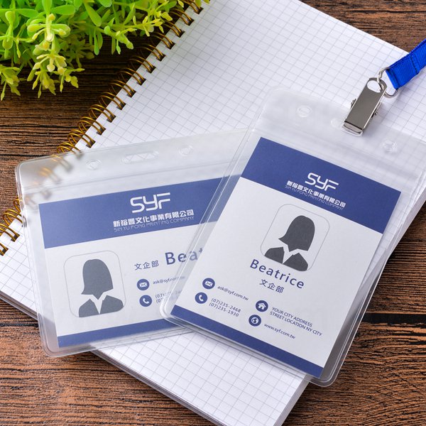 磨沙款透明防水識別證套