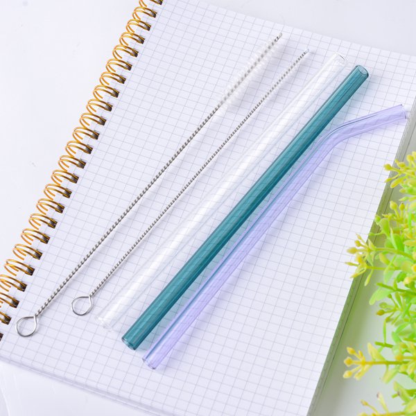 環保耐熱玻璃吸管5入組