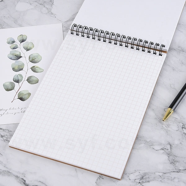 環裝牛皮燙紅精裝筆記本