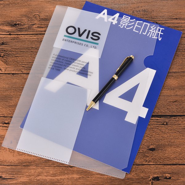 A4單層L夾0.4mm-磨砂局部白墨