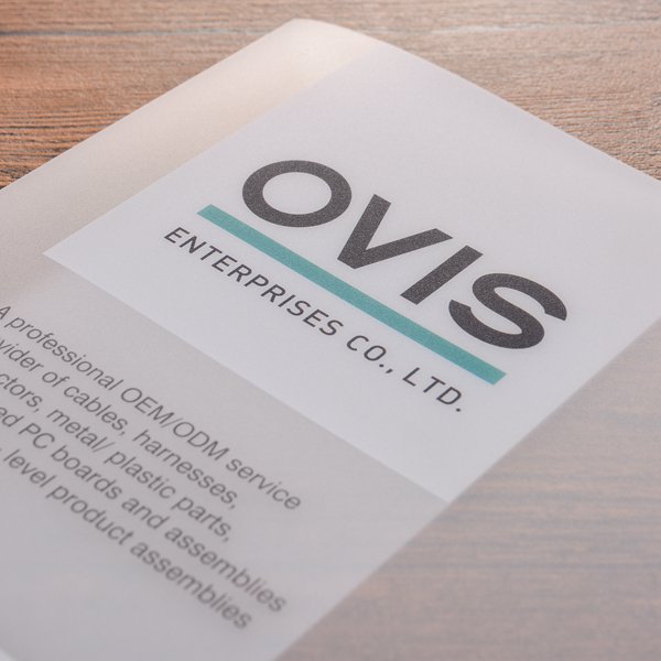 A4單層L夾0.4mm-磨砂局部白墨