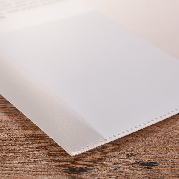 A4單層L夾0.4mm-磨砂局部白墨