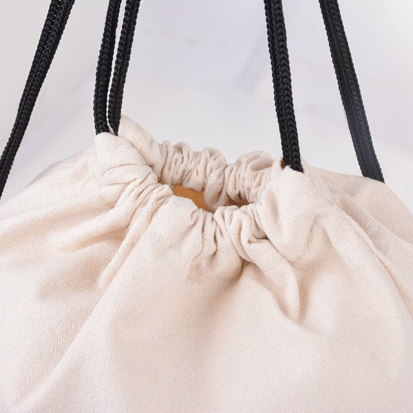 帆布平面束口後背包