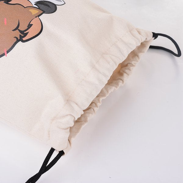 帆布平面束口後背包