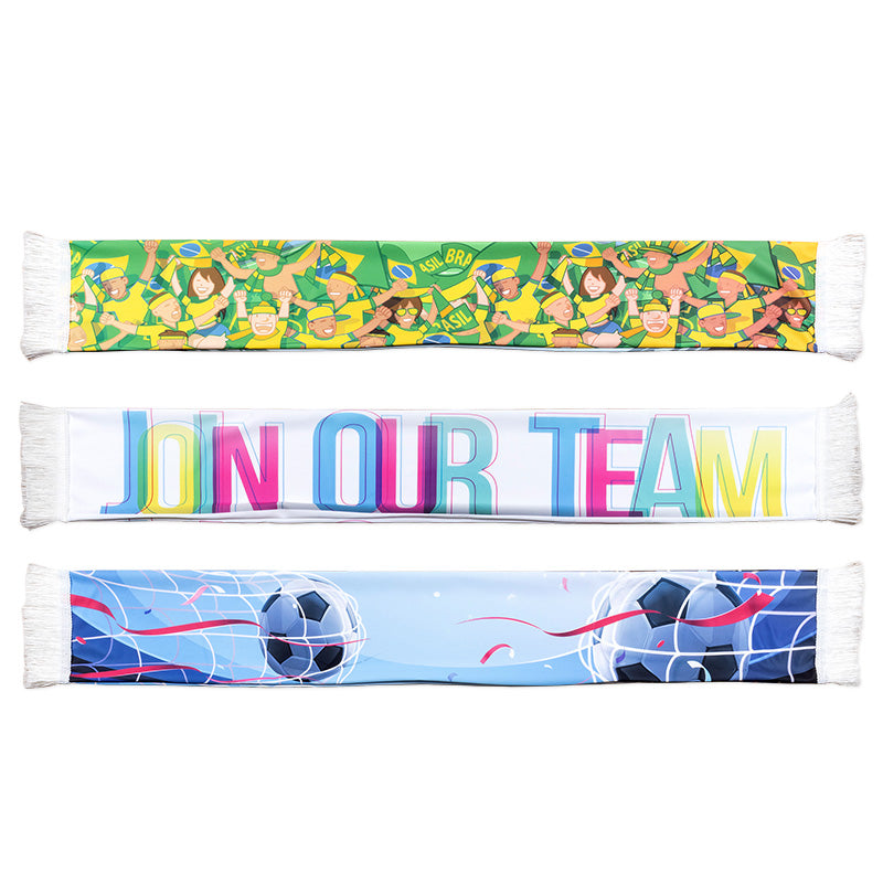 流蘇圍巾-100x15cm聚酯纖維-雙面彩色印刷