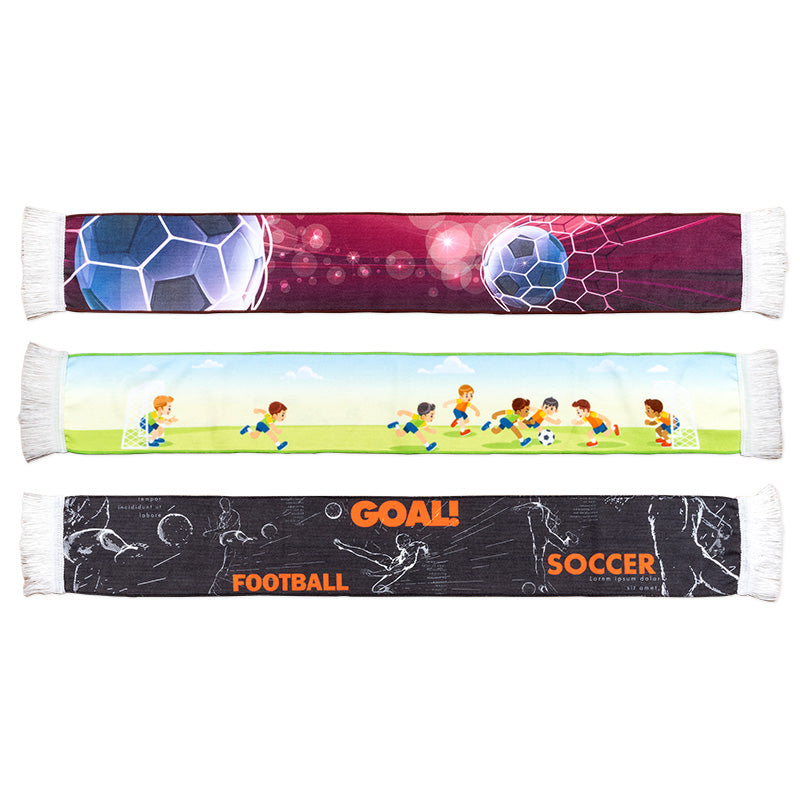 流蘇圍巾-100x15cm本白毛巾布-雙面彩色印刷