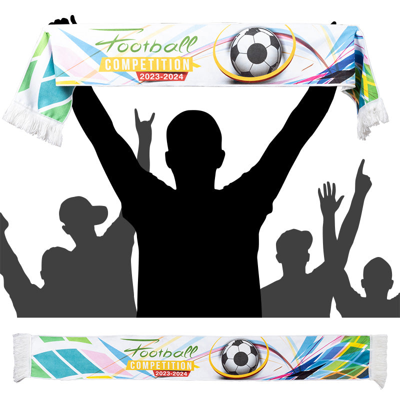 流蘇圍巾-120x15cm本白毛巾布-雙面彩色印刷