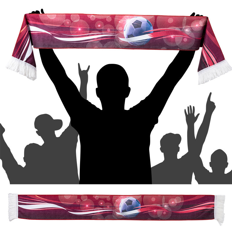 流蘇圍巾-120x15cm本白毛巾布-雙面彩色印刷