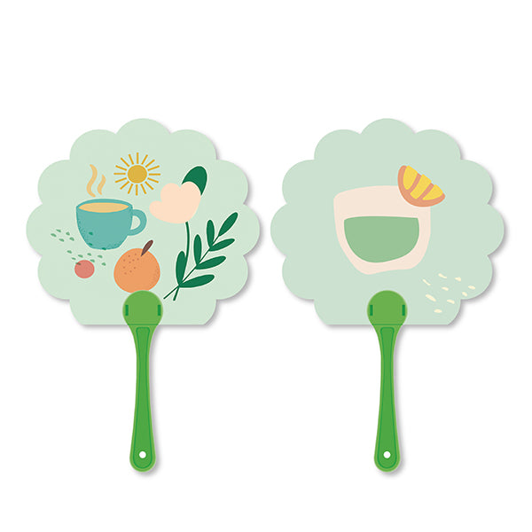 雲朵-造型小扇子450g/500g扇子製作-塑膠手把彩色印刷-客製化扇子