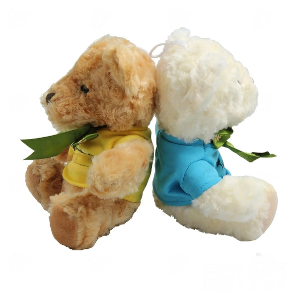 1004004-20cm三色領帶熊毛絨玩具