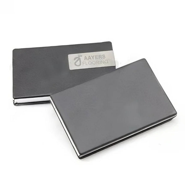 黑色荔枝紋側開名片盒