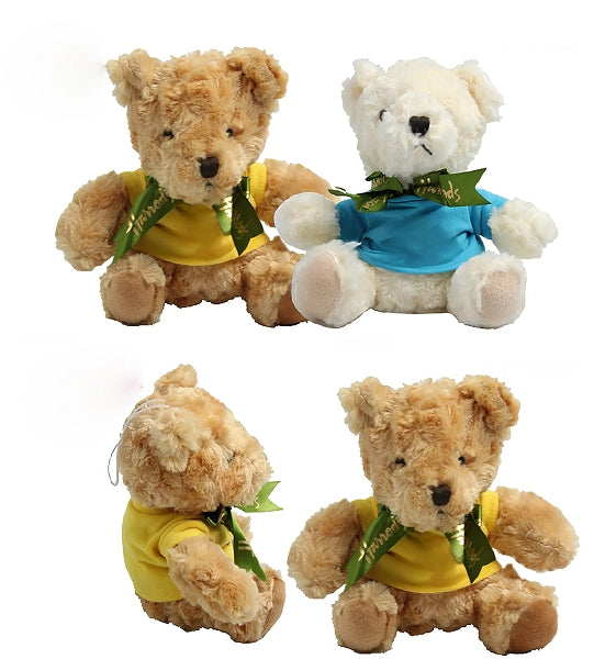 1004004-20cm三色領帶熊毛絨玩具