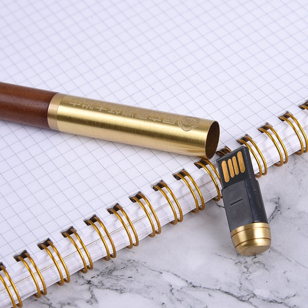 筆式金屬隨身碟-木製USB