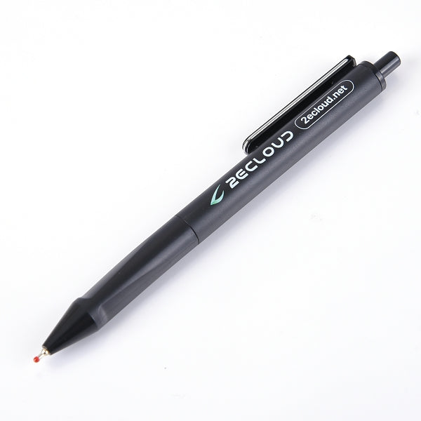 銀絲邊造型中油筆-客製印刷廣告筆