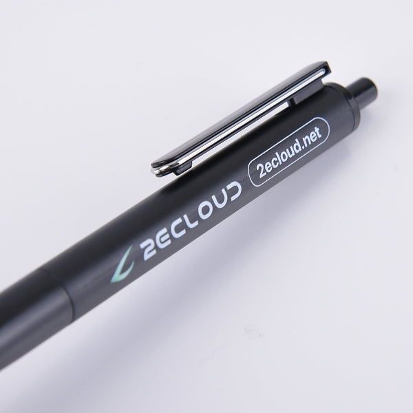 銀絲邊造型中油筆-客製印刷廣告筆