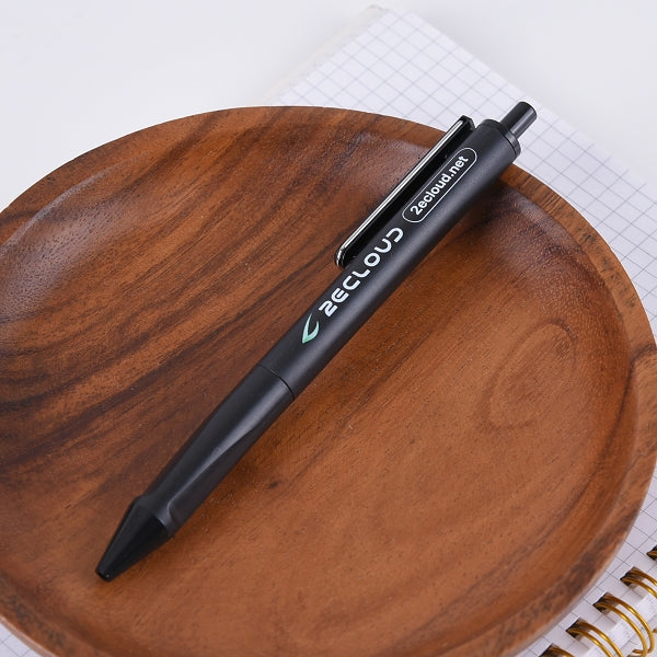 銀絲邊造型中油筆-客製印刷廣告筆