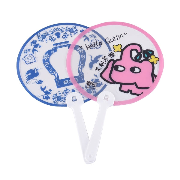 透明扇子-客製印刷PP透明廣告扇