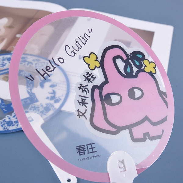 透明扇子-客製印刷PP透明廣告扇