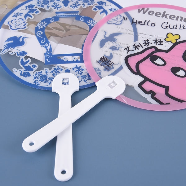 透明扇子-客製印刷PP透明廣告扇