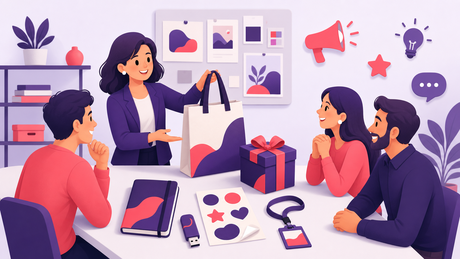 Advertising custom gifts cover illustration