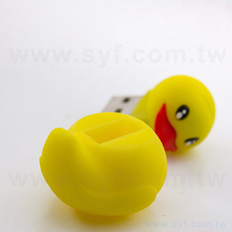 隨身碟-造型USB禮贈品-黃色小鴨矽膠隨身碟-客製隨身碟容量-採購訂製推薦禮品