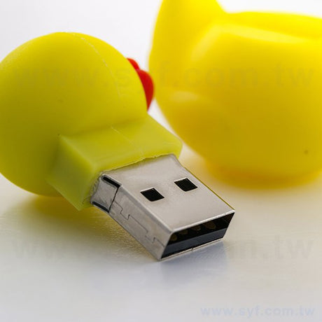 隨身碟-造型USB禮贈品-黃色小鴨矽膠隨身碟-客製隨身碟容量-採購訂製推薦禮品