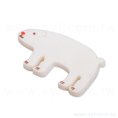 北極熊造型矽膠手機捲線器