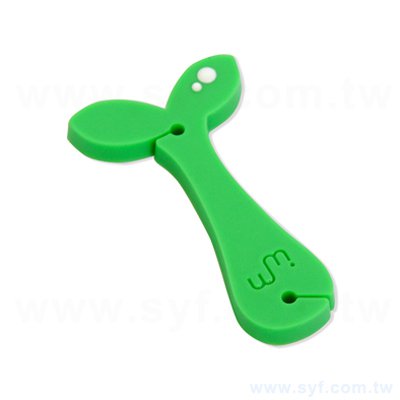 小樹苗造型矽膠手機捲線器