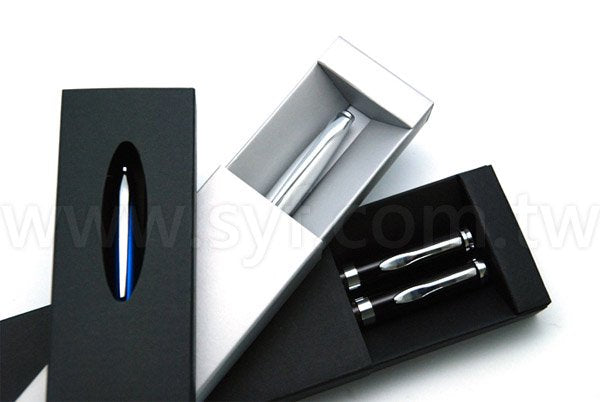 精品質感禮品筆盒-包裝盒內附筆夾-可客製化加印LOGO