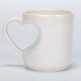 熱昇華情侶馬克杯-300ml心形手把