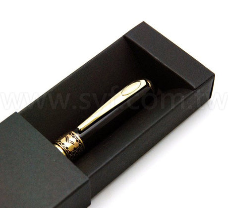 典雅黑金禮品筆-旋轉式廣告金屬筆-可客製化加印LOGO