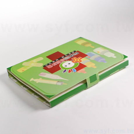 三折式封卡便利貼-三合一N次貼各30張彩色印刷-封面雙面彩色上亮膜
