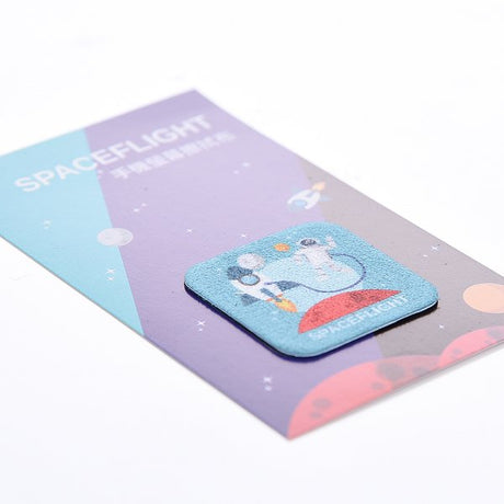 (100個起訂)創意超細纖維手機擦拭布貼-可重複撕貼不殘膠