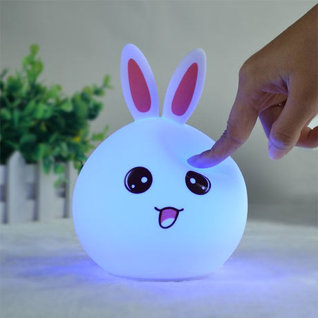 矽膠卡通兔造型小夜燈