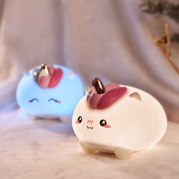 矽膠卡通獨角獸小夜燈