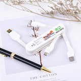 四合一USB數據線集線器充電傳輸線
