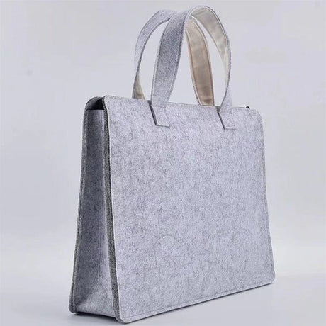 拉鍊式手提電腦包-毛氈筆電包