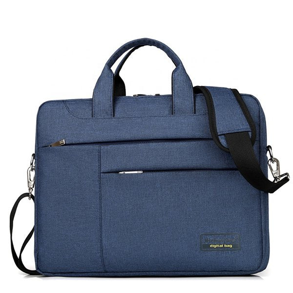 拉鍊式手提電腦包-尼龍多夾層筆電包
