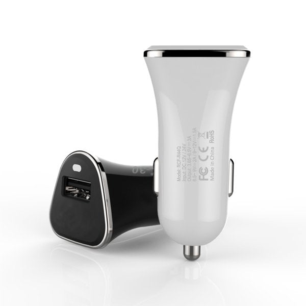LED指示燈車用充電器QC3.0-USBx1