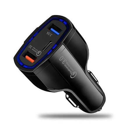 LED指示燈車用充電器QC3.0