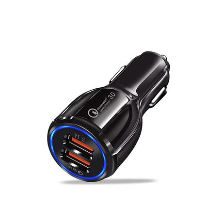 LED指示燈車用充電器QC3.0-USBx2