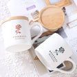 磨砂木蓋情侶陶瓷對杯