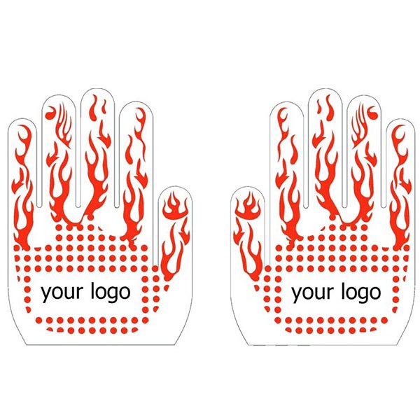 燒烤矽膠印刷隔熱手套 