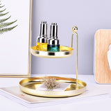 圓形雙層金屬置物盤